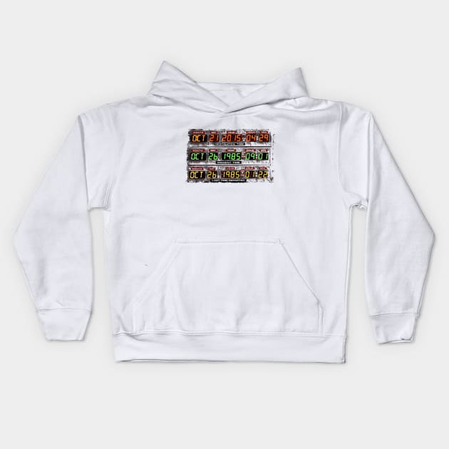 Back to the Future - Timetable Kids Hoodie by olivergraham